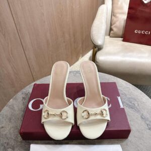 Gucci Horsebit Leather Slide Sandals 8.5cm