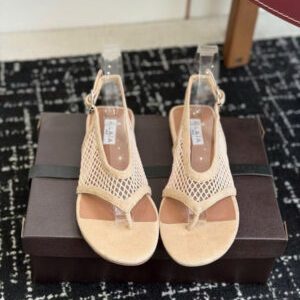 Alaïa Flex Mesh Thong Sandals in Patent Leather