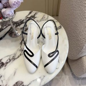 Chanel Cap-Toe Slingback Pumps 7.5cm