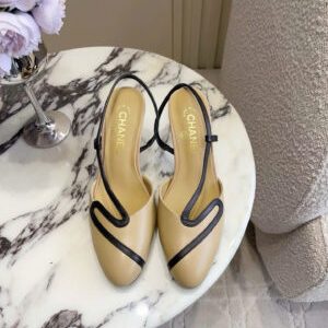 Chanel Cap-Toe Slingback Pumps 7.5cm