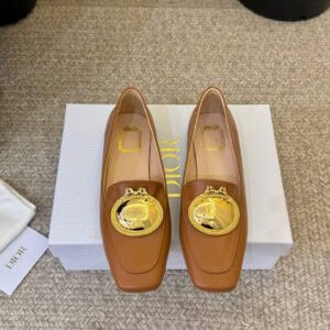 Dior Médaillon Buckle Loafer Black Lambskin Women’s Shoes