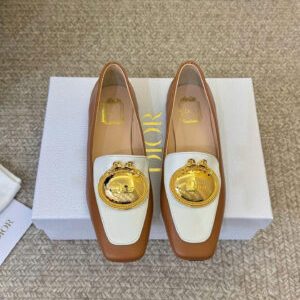 Dior Médaillon Buckle Loafer Black Lambskin Women’s Shoes