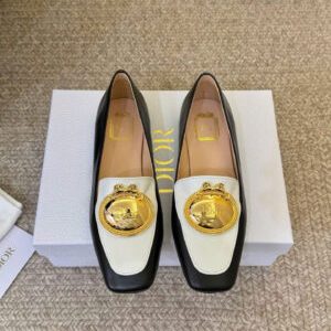 Dior Médaillon Buckle Loafer Black Lambskin Women’s Shoes