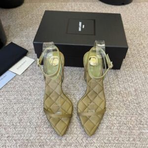 Saint Laurent Heeled Sandals in Satin Crepe 10.5cm