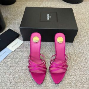 Saint Laurent Heeled Sandals in Satin Crepe 10.5cm