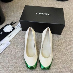 Chanel Iridescent Lambskin Heeled Pumps Shoes