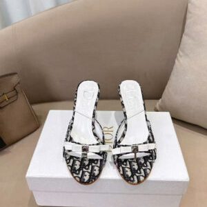 Christian Dior Monogram Padlock & Key Mules 8.5cm