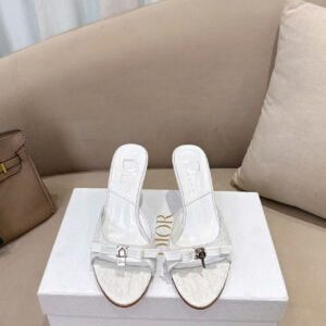Christian Dior Monogram Padlock & Key Mules 8.5cm