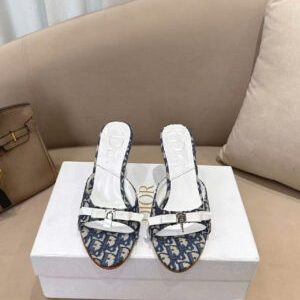 Christian Dior Monogram Padlock & Key Mules 8.5cm