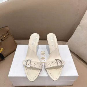 Christian Dior by John Galliano “D” Buckle Leather Sandals 8.5cm