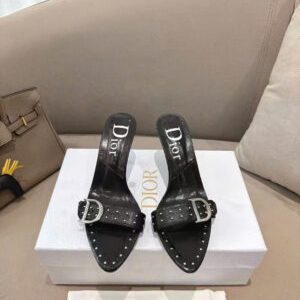 Christian Dior by John Galliano “D” Buckle Leather Sandals 8.5cm