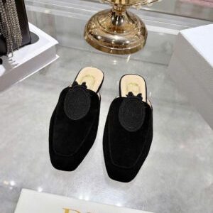 Dior Médaillon Mule Khaki Suede Goatskin
