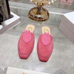 Dior Médaillon Mule Khaki Suede Goatskin