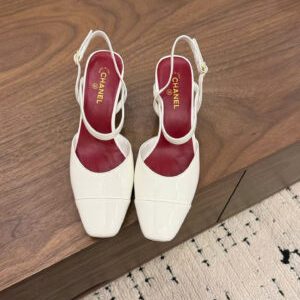 Chanel Leather Slingback Shoes 6.5cm