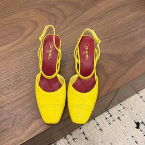 Chanel Leather Slingback Shoes 6.5cm