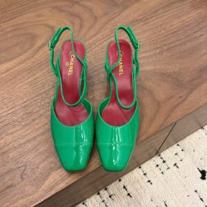 Chanel Leather Slingback Shoes 6.5cm