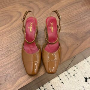 Chanel Leather Slingback Shoes 6.5cm