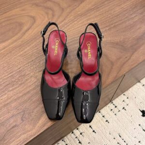 Chanel Leather Slingback Shoes 6.5cm