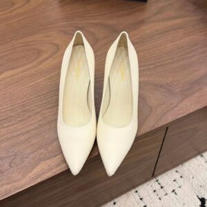 Chanel Leather Heeled Pumps Shoes 8.5cm
