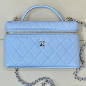Chanel Caviar Quilted Top Handle Vanity Case Bags 19.5cm