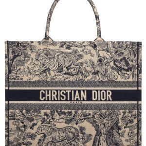 Christian Dior Book Tote Toile de Jouy Bag Blue