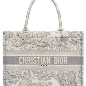 Christian Dior Small Jui Print Book Tote Bag Gray
