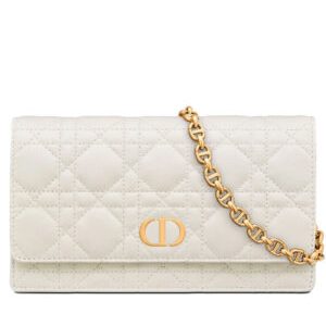 Christian Dior Caro Belt Pouch With Chain Cream