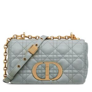 Christian Dior Small Dior Caro Bag Gray