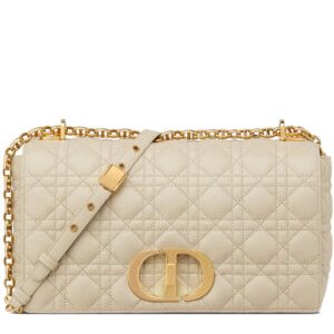 Christian Dior Large Dior Caro Bag Apricot