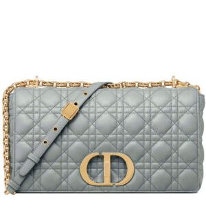 Christian Dior Large Dior Caro Bag Gray