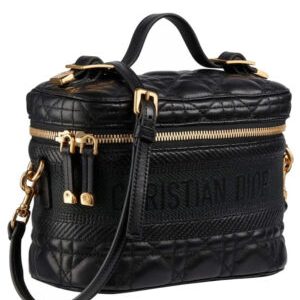 Christian Dior The Leather Vanity Bag Black