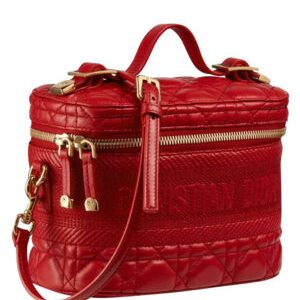 Christian Dior The Leather Vanity Bag Red