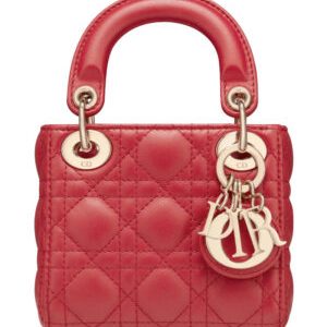 Christian Dior Micro Lady Dior Bag Red