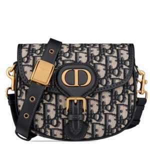 Christian Dior Small Dior Bobby Handbag Dark Blue