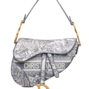 Christian Dior Saddle Bag Gray