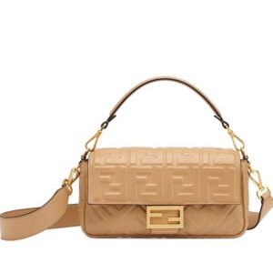 Fendi Baguette Leather Bag 8BR600 Apricot