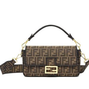 Fendi Baguette Fabric Bag 8BR600 Coffee
