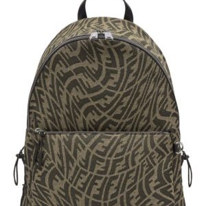 Fendi Backpack In FF Vertigo Fabric 7VZ042 Coffee