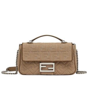 Fendi Midi Baguette Chain 8BR793 Gray
