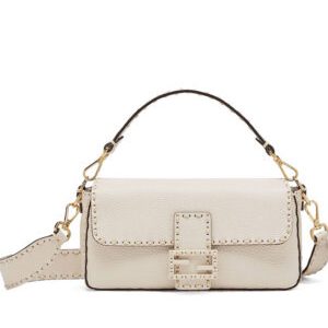 Fendi Baguette Full Grain Leather Bag 8BR600 Cream