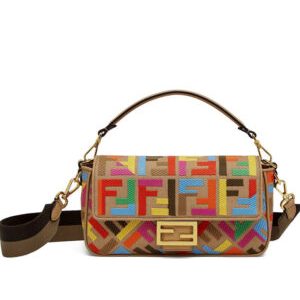 Fendi Baguette Multicolor FF Canvas Bag Polychrome