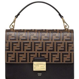 Fendi Kan I Leather Bag 8BT315 Coffee