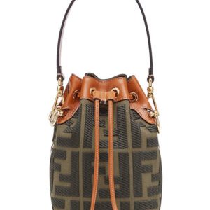Fendi Mon Tresor Canvas Mini Bag 8BS010 Coffee