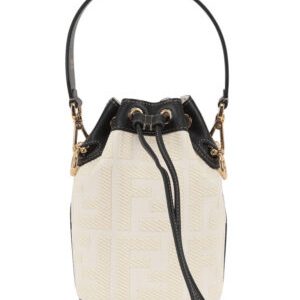 Fendi Mon Tresor Canvas Mini Bag 8BS010 Cream