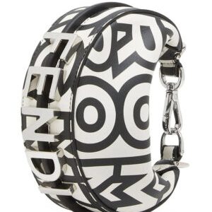 Fendi Nano Fendigraphy Two-tone leather Fendi Roma Capsule Charm 7AS089 Black