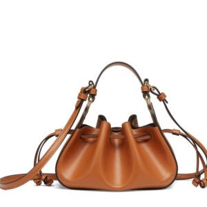 Fendi Pomodorino Leather Mini Bag 8BS059 Coffee