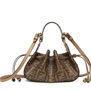 Fendi Pomodorino FF Fabric Mini Bag 8BS059 Coffee
