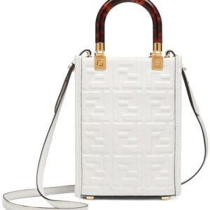 Fendi Mini Sunshine Shopper 8BS051 White