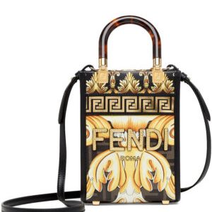 Fendi Mini Sunshine Shopper Black
