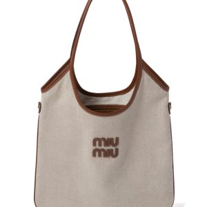 Miumiu IVY Canvas Bag 5BG231 Coffee